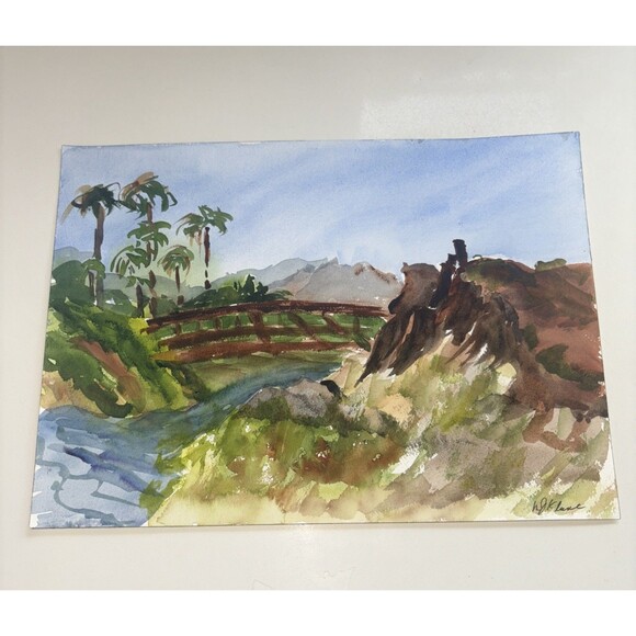 original water  painting Of Morro Bay California signed. - Picture 2 of 4